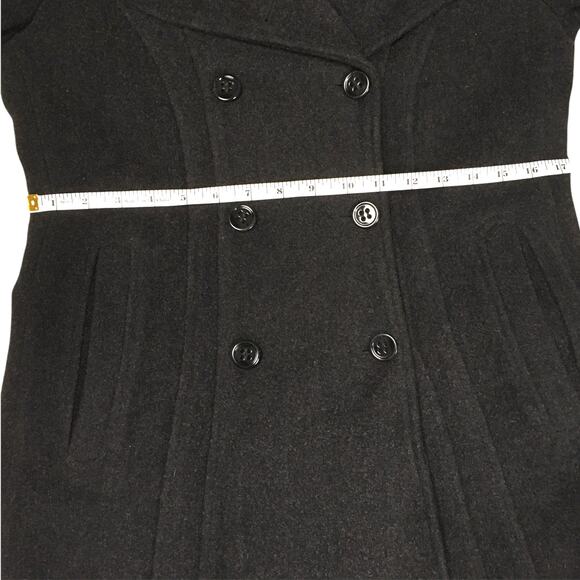 Esprit Pea Coat Double Breasted Wool Blend Grey Women's Small Outerwear Peacoat - Picture 4 of 13